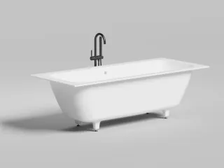 Ванна из искусственного камня Salini Orlanda Axis Kit S-Stone 103321M 190x80см белый матовый